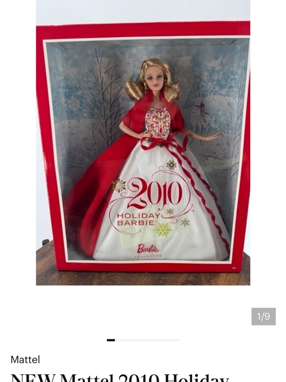 Barbie Holiday Doll in Red Cape & White Gown